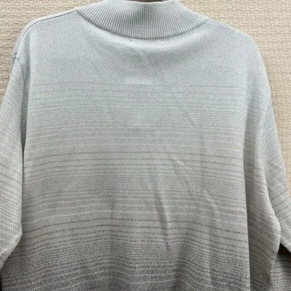 St. Croix Collections Mondo Uomo Ombre Gray V-Neck Sweater Men Size Large USA